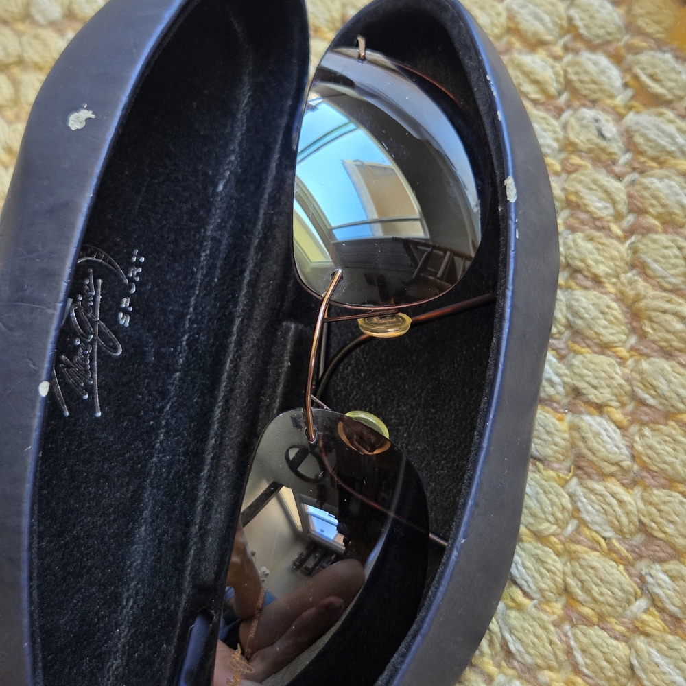 Maui Jim Gold and Black Sunglasses